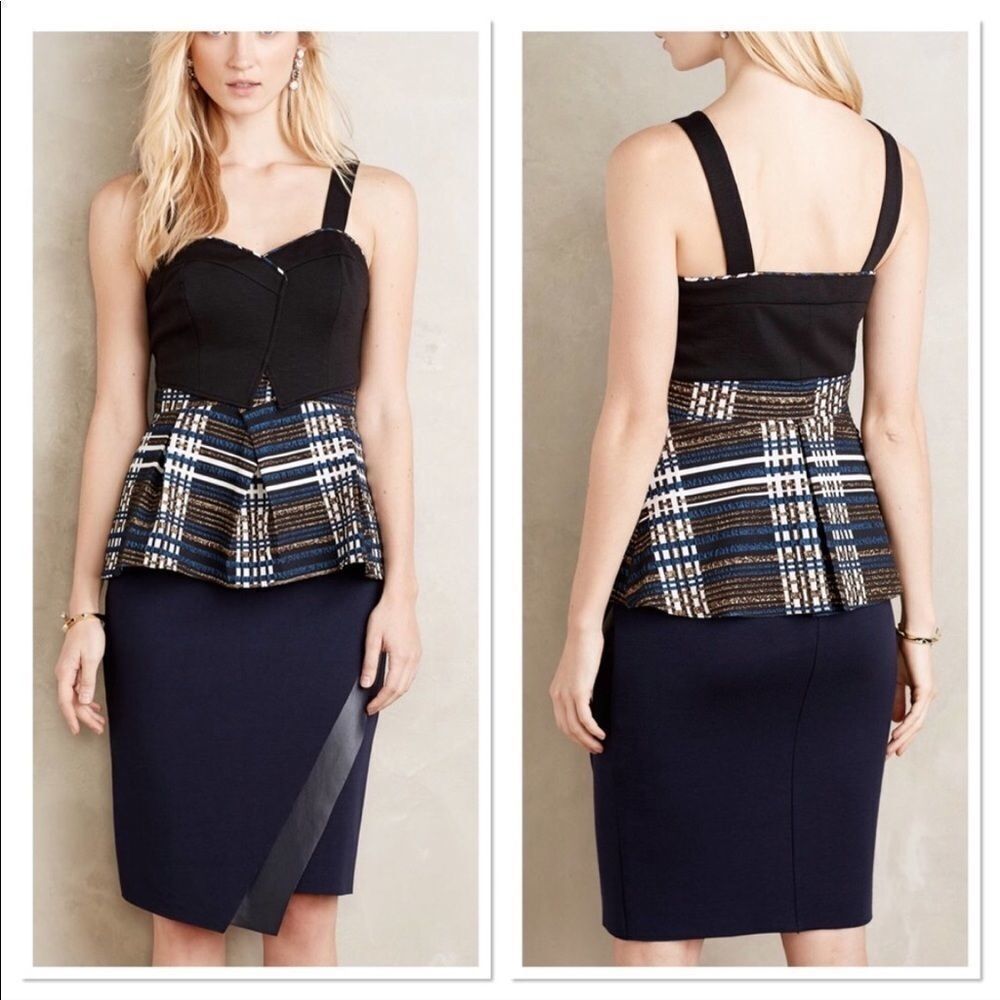 Anthropologie Deletta Peplum Top